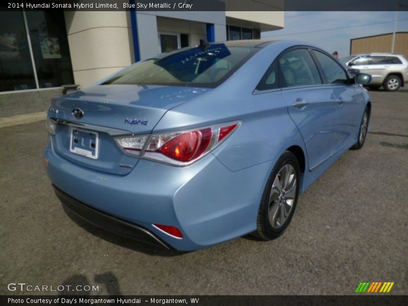 Blue Sky Metallic / Gray 2014 Hyundai Sonata Hybrid Limited