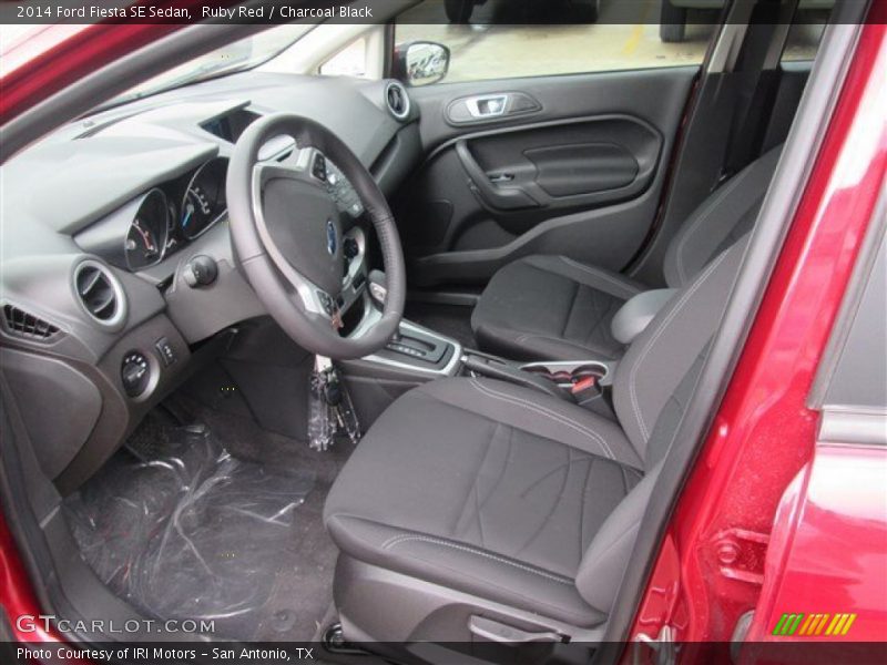 Ruby Red / Charcoal Black 2014 Ford Fiesta SE Sedan