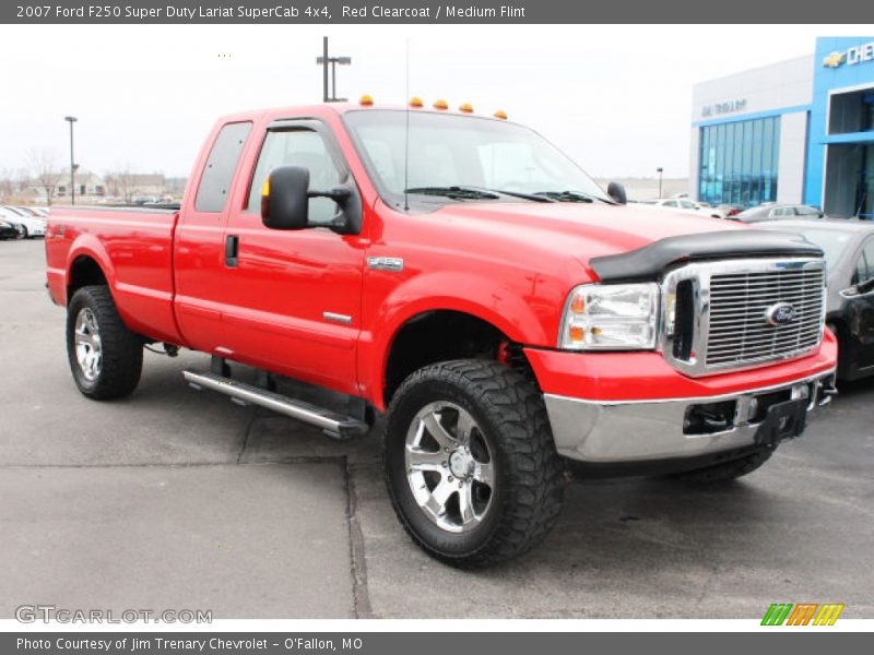 Red Clearcoat / Medium Flint 2007 Ford F250 Super Duty Lariat SuperCab 4x4