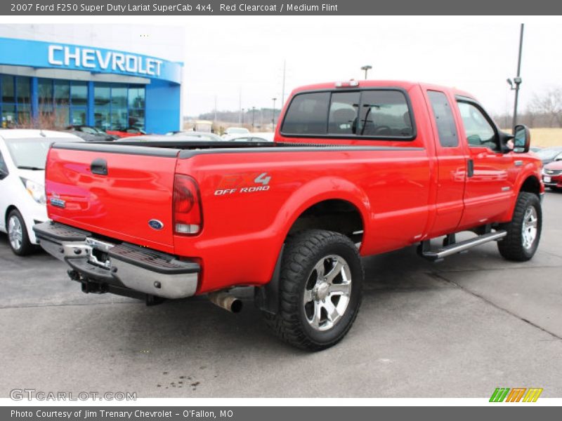 Red Clearcoat / Medium Flint 2007 Ford F250 Super Duty Lariat SuperCab 4x4