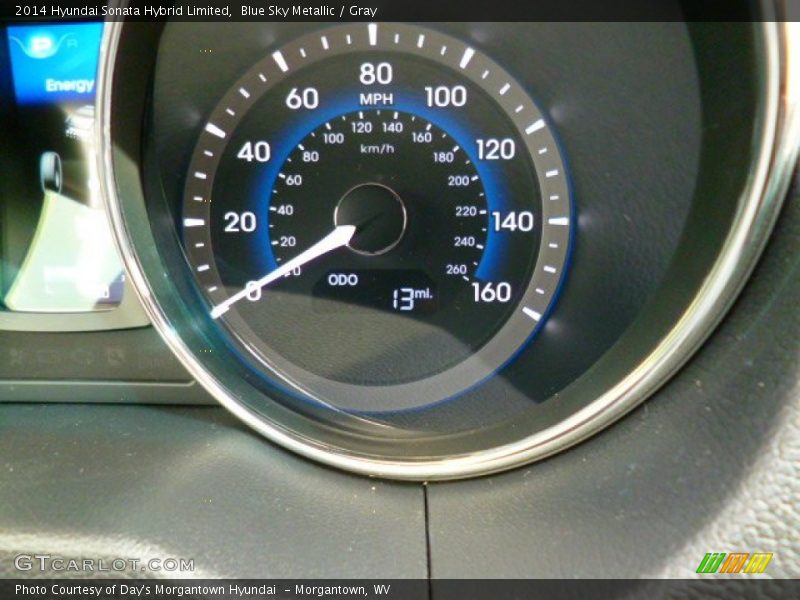 Blue Sky Metallic / Gray 2014 Hyundai Sonata Hybrid Limited