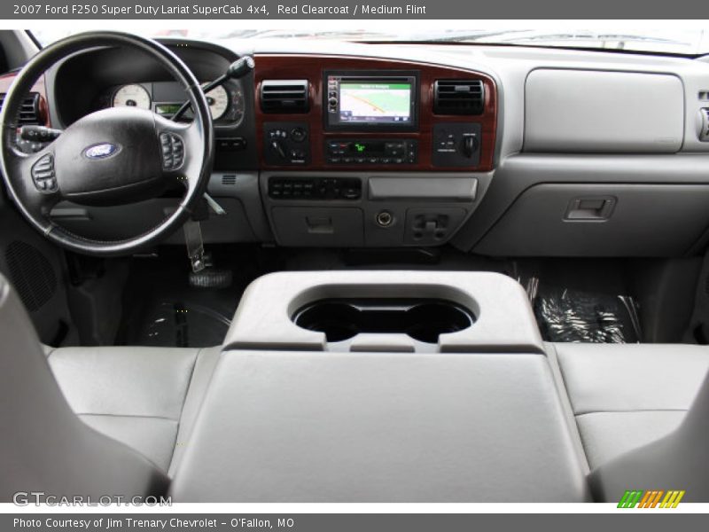 Red Clearcoat / Medium Flint 2007 Ford F250 Super Duty Lariat SuperCab 4x4