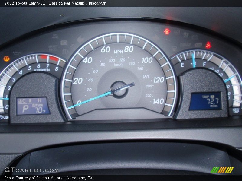 Classic Silver Metallic / Black/Ash 2012 Toyota Camry SE