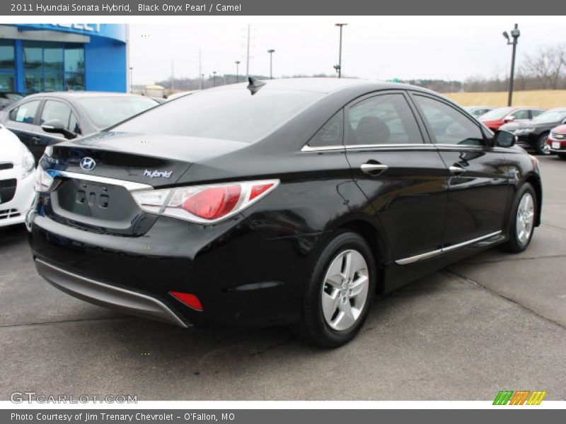 Black Onyx Pearl / Camel 2011 Hyundai Sonata Hybrid
