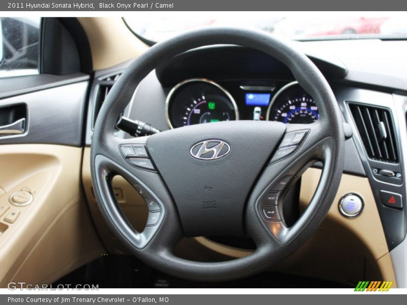 Black Onyx Pearl / Camel 2011 Hyundai Sonata Hybrid