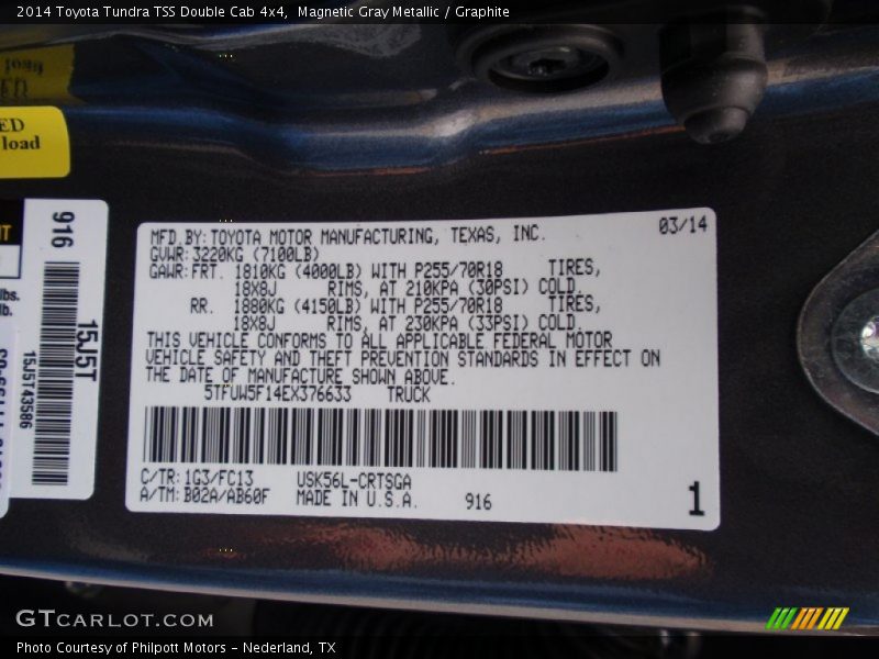 Magnetic Gray Metallic / Graphite 2014 Toyota Tundra TSS Double Cab 4x4