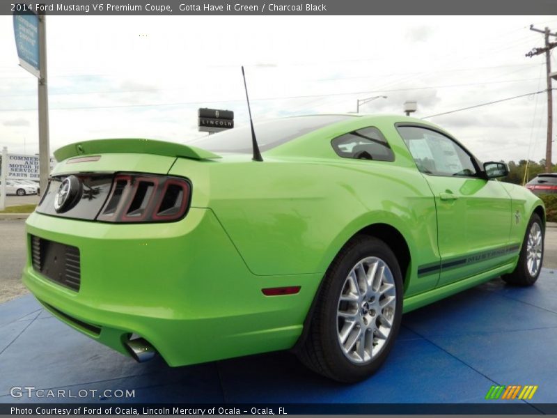 Gotta Have it Green / Charcoal Black 2014 Ford Mustang V6 Premium Coupe
