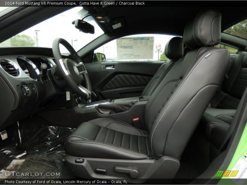 Gotta Have it Green / Charcoal Black 2014 Ford Mustang V6 Premium Coupe