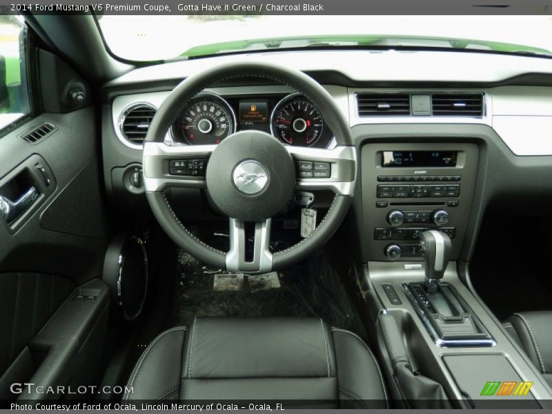 Gotta Have it Green / Charcoal Black 2014 Ford Mustang V6 Premium Coupe