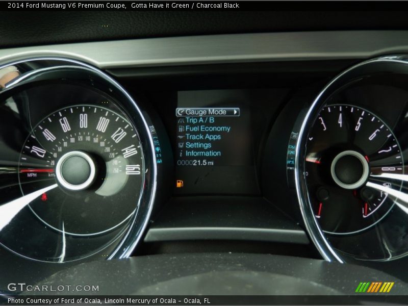 Gotta Have it Green / Charcoal Black 2014 Ford Mustang V6 Premium Coupe