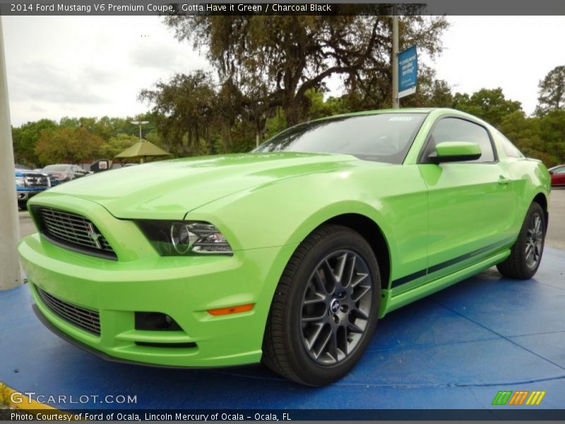 Front 3/4 View of 2014 Mustang V6 Premium Coupe