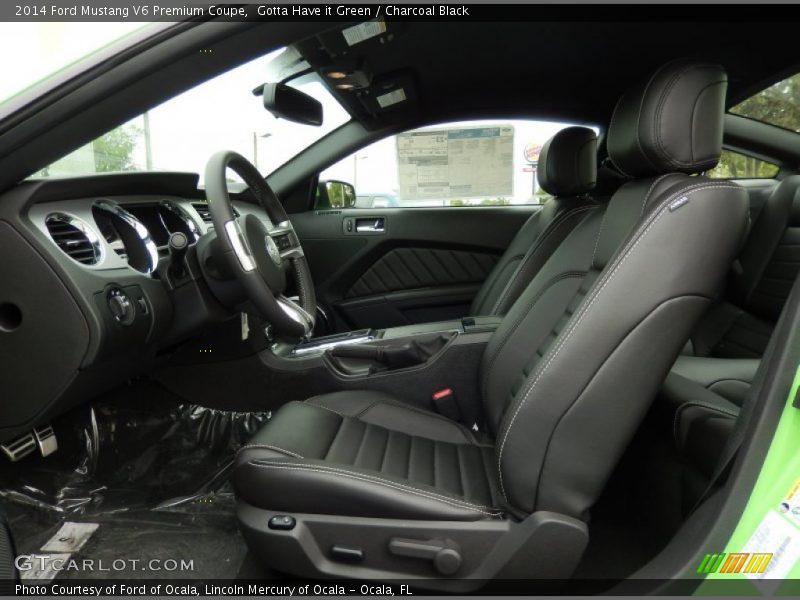  2014 Mustang V6 Premium Coupe Charcoal Black Interior