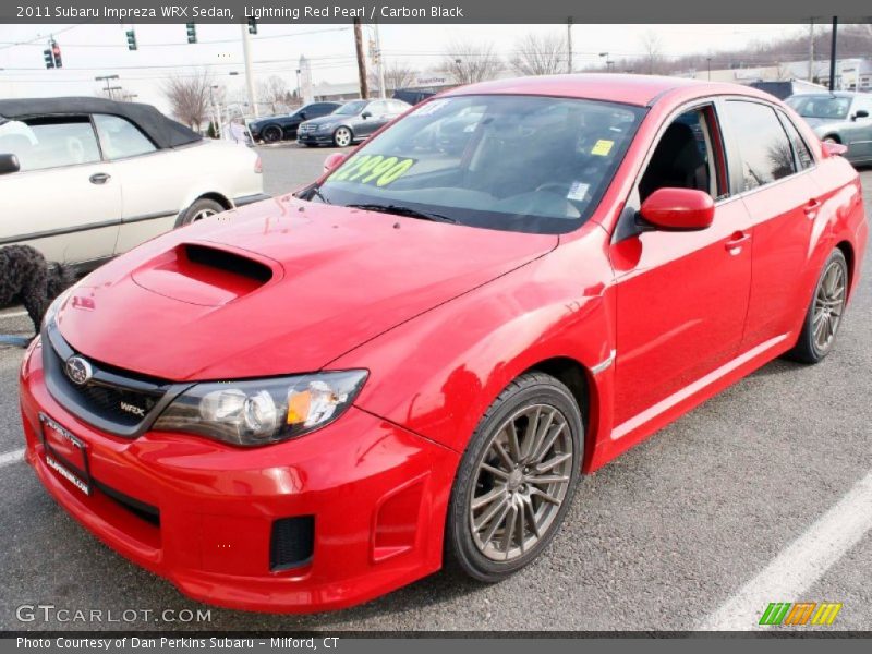 Lightning Red Pearl / Carbon Black 2011 Subaru Impreza WRX Sedan