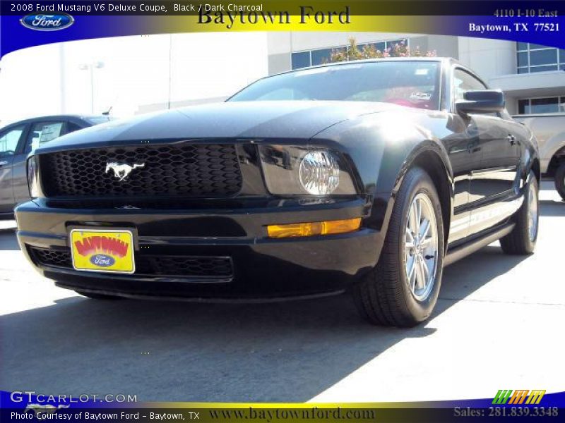 Black / Dark Charcoal 2008 Ford Mustang V6 Deluxe Coupe