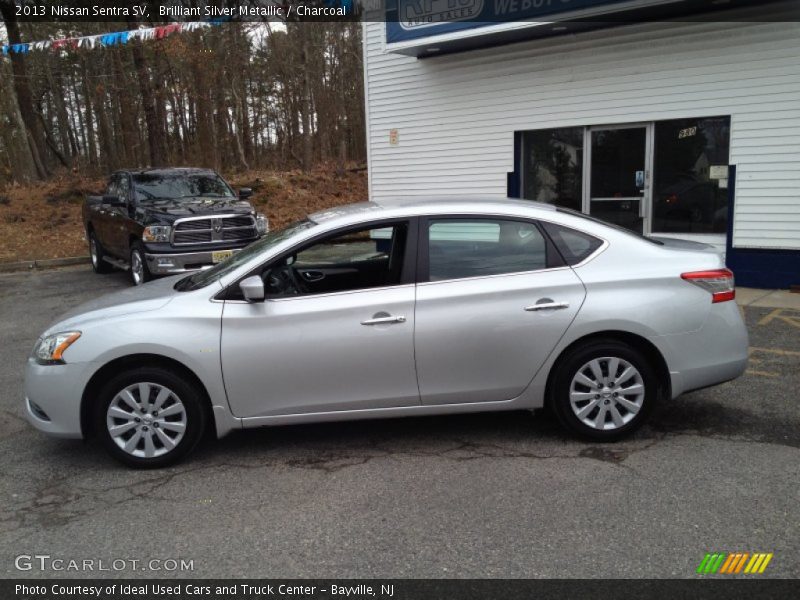 Brilliant Silver Metallic / Charcoal 2013 Nissan Sentra SV