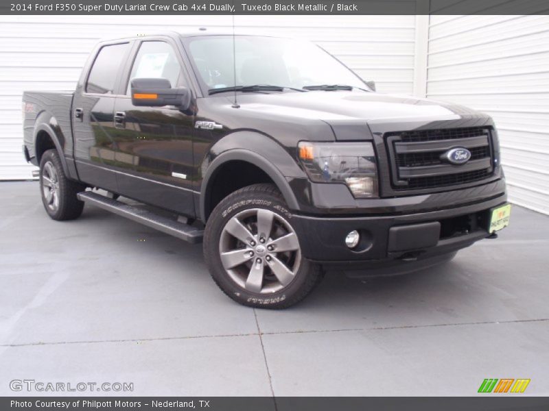 Tuxedo Black Metallic / Black 2014 Ford F350 Super Duty Lariat Crew Cab 4x4 Dually