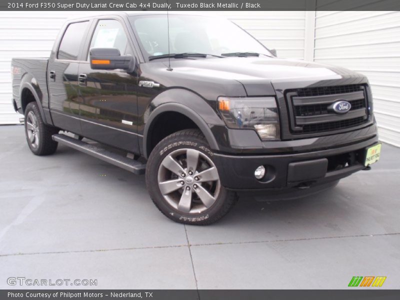Tuxedo Black Metallic / Black 2014 Ford F350 Super Duty Lariat Crew Cab 4x4 Dually