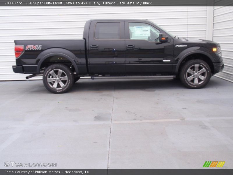 Tuxedo Black Metallic / Black 2014 Ford F350 Super Duty Lariat Crew Cab 4x4 Dually