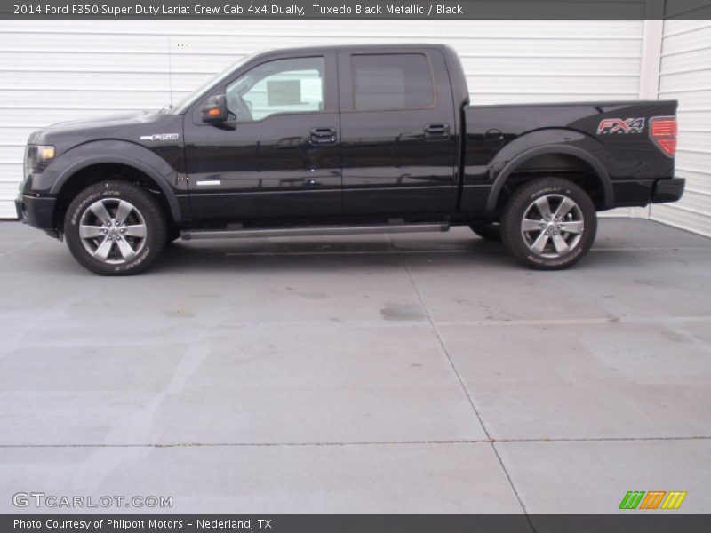Tuxedo Black Metallic / Black 2014 Ford F350 Super Duty Lariat Crew Cab 4x4 Dually