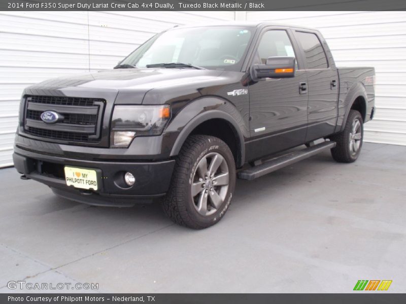 Tuxedo Black Metallic / Black 2014 Ford F350 Super Duty Lariat Crew Cab 4x4 Dually