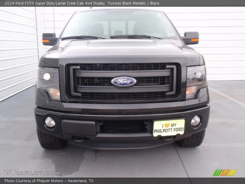 Tuxedo Black Metallic / Black 2014 Ford F350 Super Duty Lariat Crew Cab 4x4 Dually