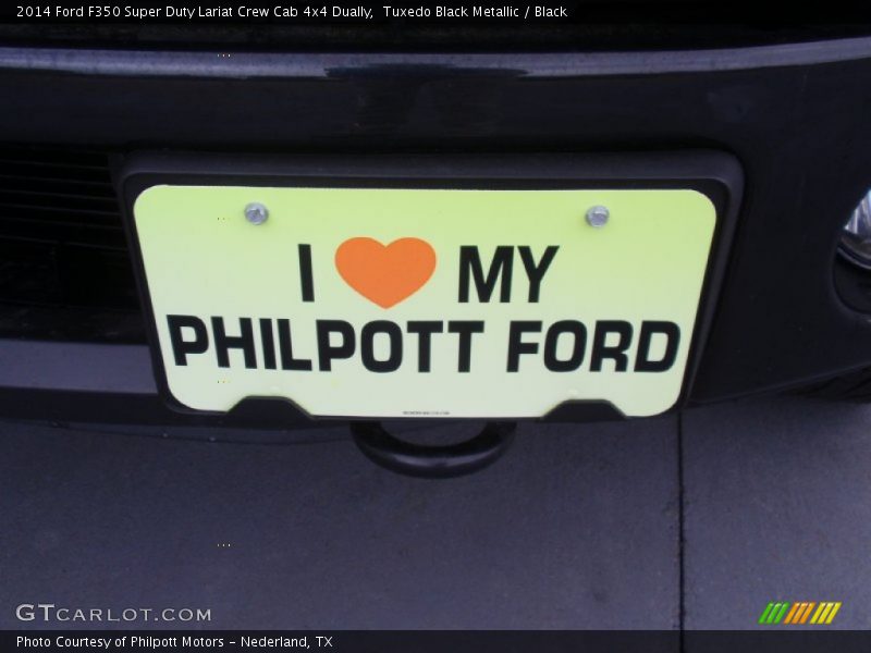 Tuxedo Black Metallic / Black 2014 Ford F350 Super Duty Lariat Crew Cab 4x4 Dually