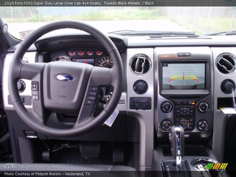 Tuxedo Black Metallic / Black 2014 Ford F350 Super Duty Lariat Crew Cab 4x4 Dually