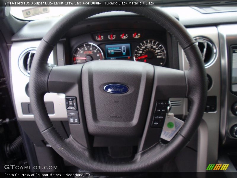 Tuxedo Black Metallic / Black 2014 Ford F350 Super Duty Lariat Crew Cab 4x4 Dually
