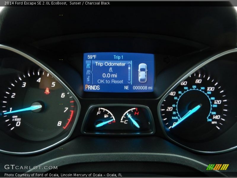 Sunset / Charcoal Black 2014 Ford Escape SE 2.0L EcoBoost