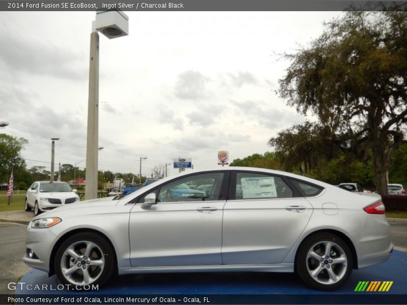 Ingot Silver / Charcoal Black 2014 Ford Fusion SE EcoBoost