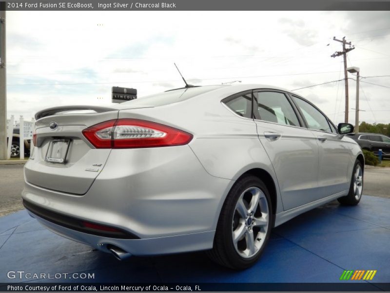 Ingot Silver / Charcoal Black 2014 Ford Fusion SE EcoBoost