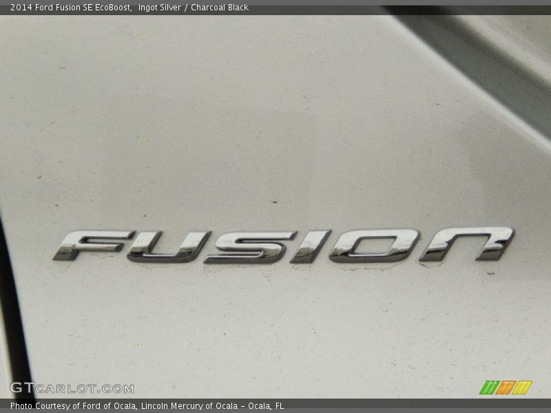 Ingot Silver / Charcoal Black 2014 Ford Fusion SE EcoBoost