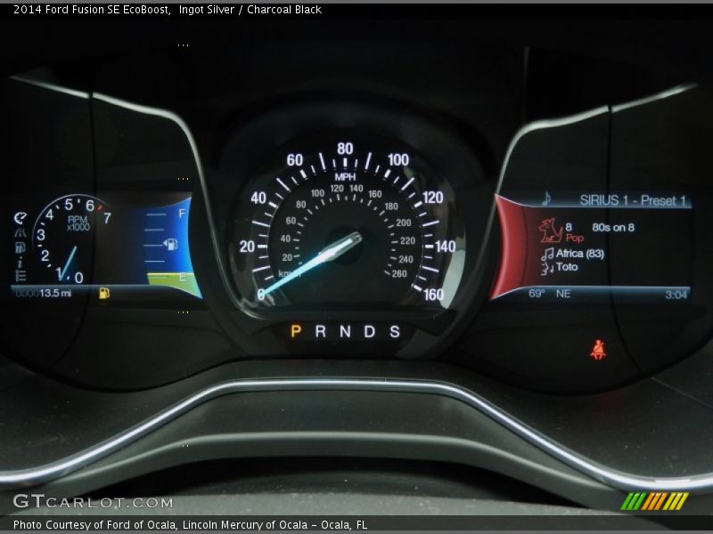 Ingot Silver / Charcoal Black 2014 Ford Fusion SE EcoBoost