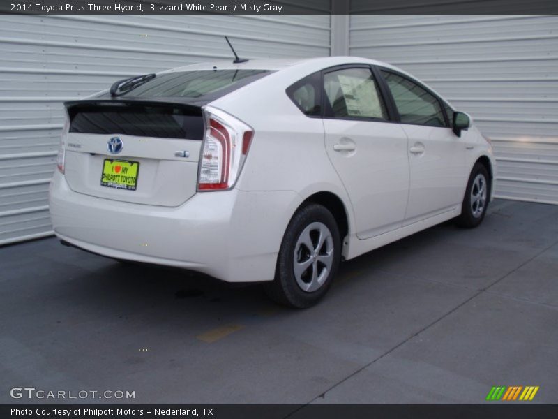 Blizzard White Pearl / Misty Gray 2014 Toyota Prius Three Hybrid