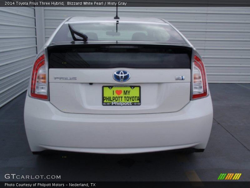 Blizzard White Pearl / Misty Gray 2014 Toyota Prius Three Hybrid