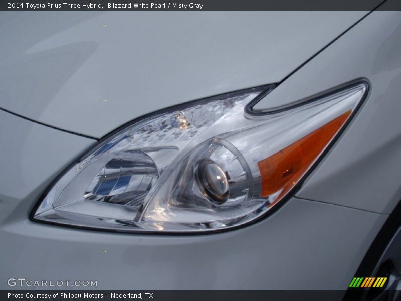 Blizzard White Pearl / Misty Gray 2014 Toyota Prius Three Hybrid
