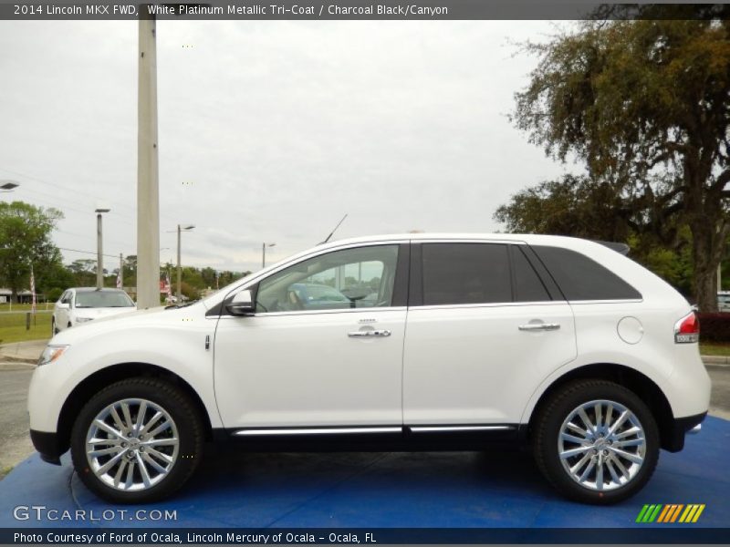 White Platinum Metallic Tri-Coat / Charcoal Black/Canyon 2014 Lincoln MKX FWD