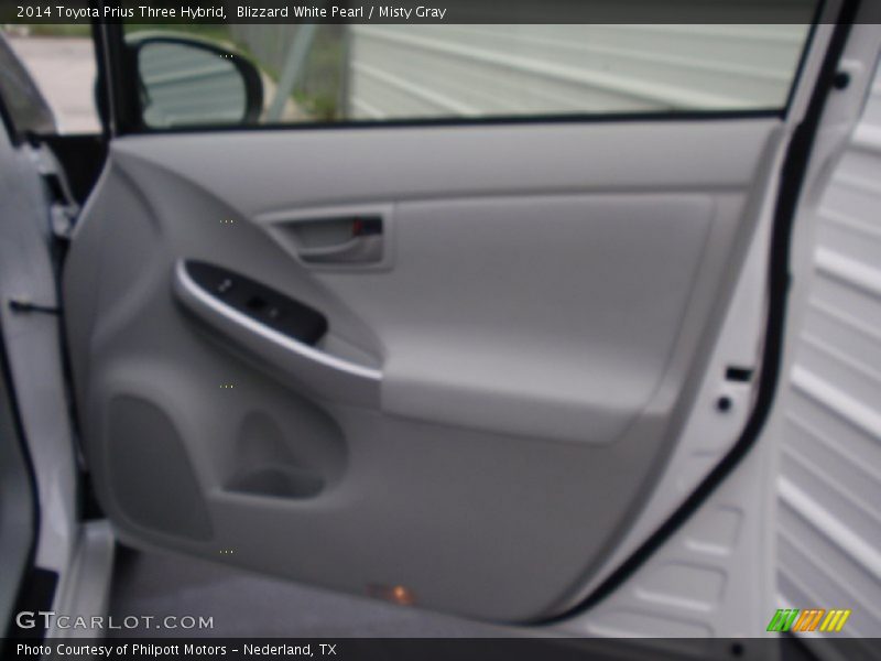 Blizzard White Pearl / Misty Gray 2014 Toyota Prius Three Hybrid
