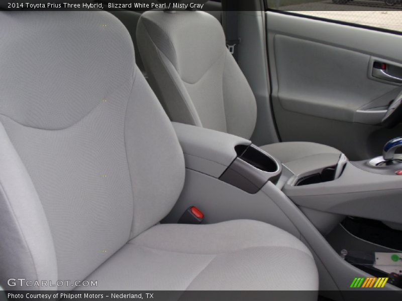 Blizzard White Pearl / Misty Gray 2014 Toyota Prius Three Hybrid