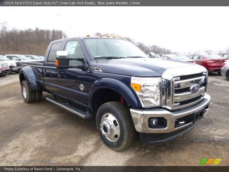 Blue Jeans Metallic / Steel 2014 Ford F350 Super Duty XLT Crew Cab 4x4 Dually