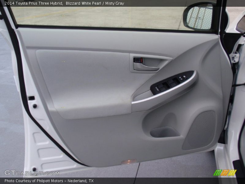 Blizzard White Pearl / Misty Gray 2014 Toyota Prius Three Hybrid