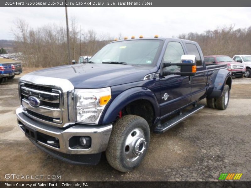 Blue Jeans Metallic / Steel 2014 Ford F350 Super Duty XLT Crew Cab 4x4 Dually