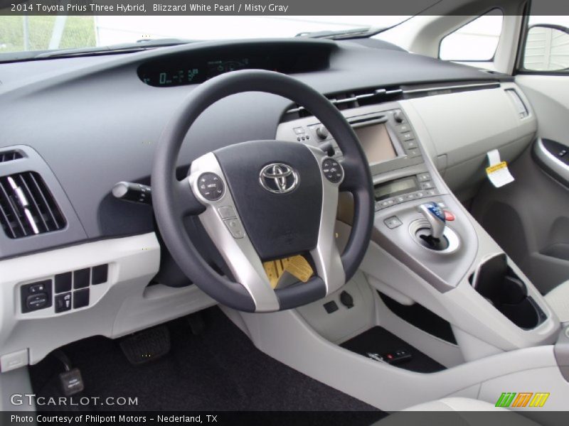  2014 Prius Three Hybrid Misty Gray Interior