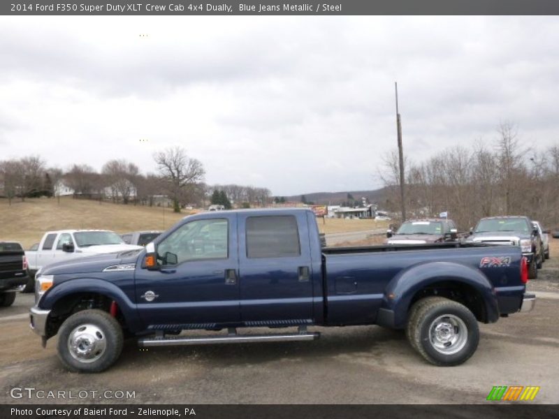 Blue Jeans Metallic / Steel 2014 Ford F350 Super Duty XLT Crew Cab 4x4 Dually