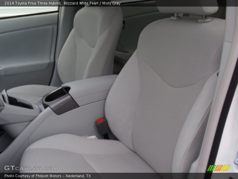 Blizzard White Pearl / Misty Gray 2014 Toyota Prius Three Hybrid