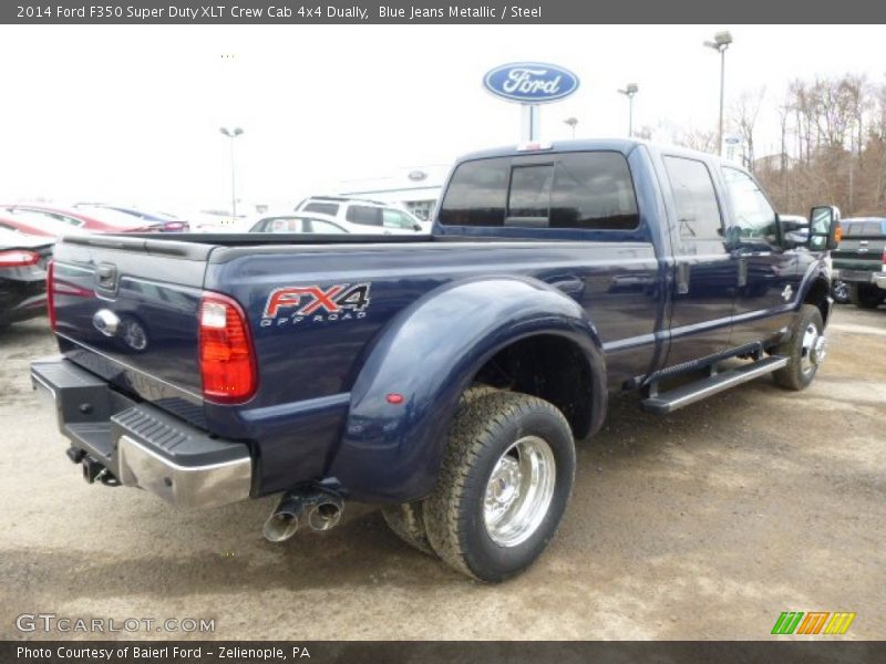Blue Jeans Metallic / Steel 2014 Ford F350 Super Duty XLT Crew Cab 4x4 Dually