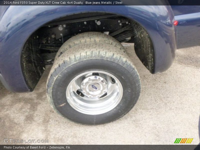 Blue Jeans Metallic / Steel 2014 Ford F350 Super Duty XLT Crew Cab 4x4 Dually