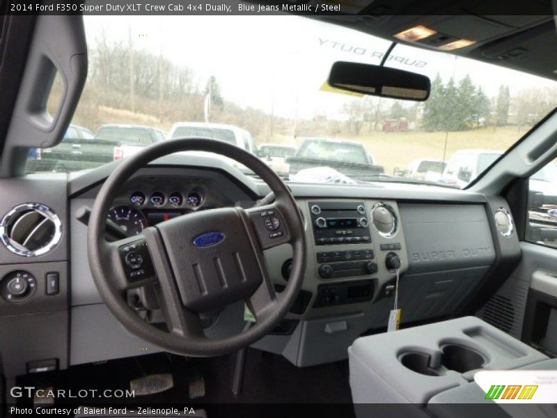 Blue Jeans Metallic / Steel 2014 Ford F350 Super Duty XLT Crew Cab 4x4 Dually