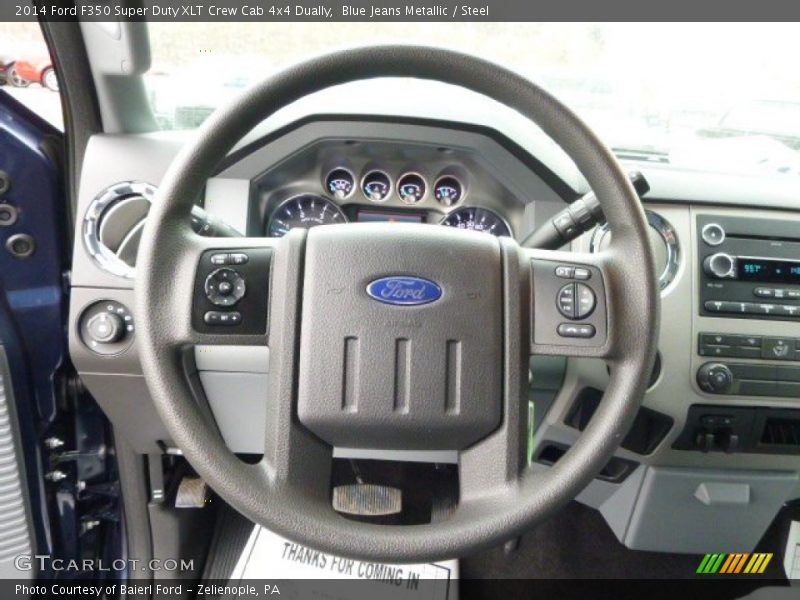 Blue Jeans Metallic / Steel 2014 Ford F350 Super Duty XLT Crew Cab 4x4 Dually