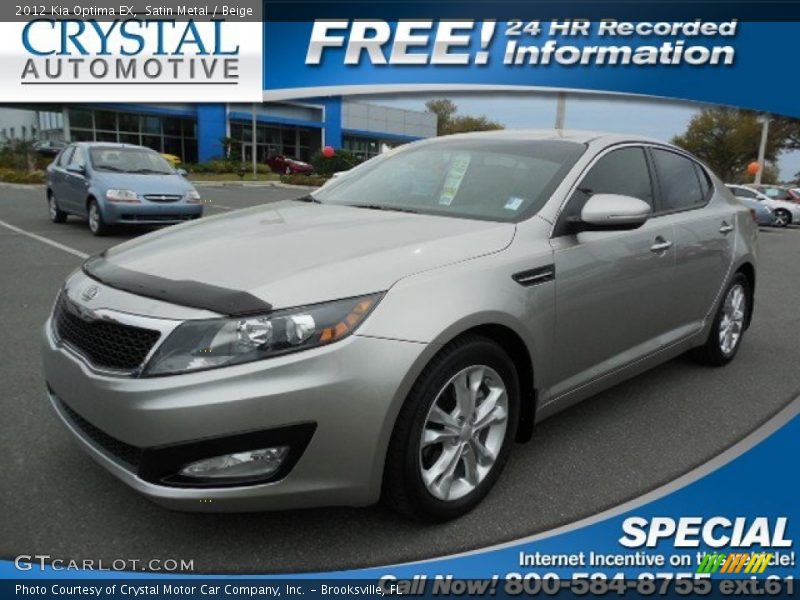 Satin Metal / Beige 2012 Kia Optima EX